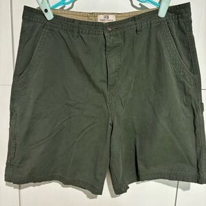 Faded Glory Mens Cargo Shorts Army Green 40 Cotton Gorpcore Grunge Y2K Dadcore